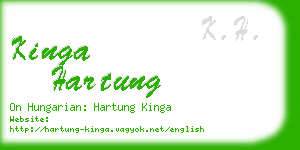 kinga hartung business card